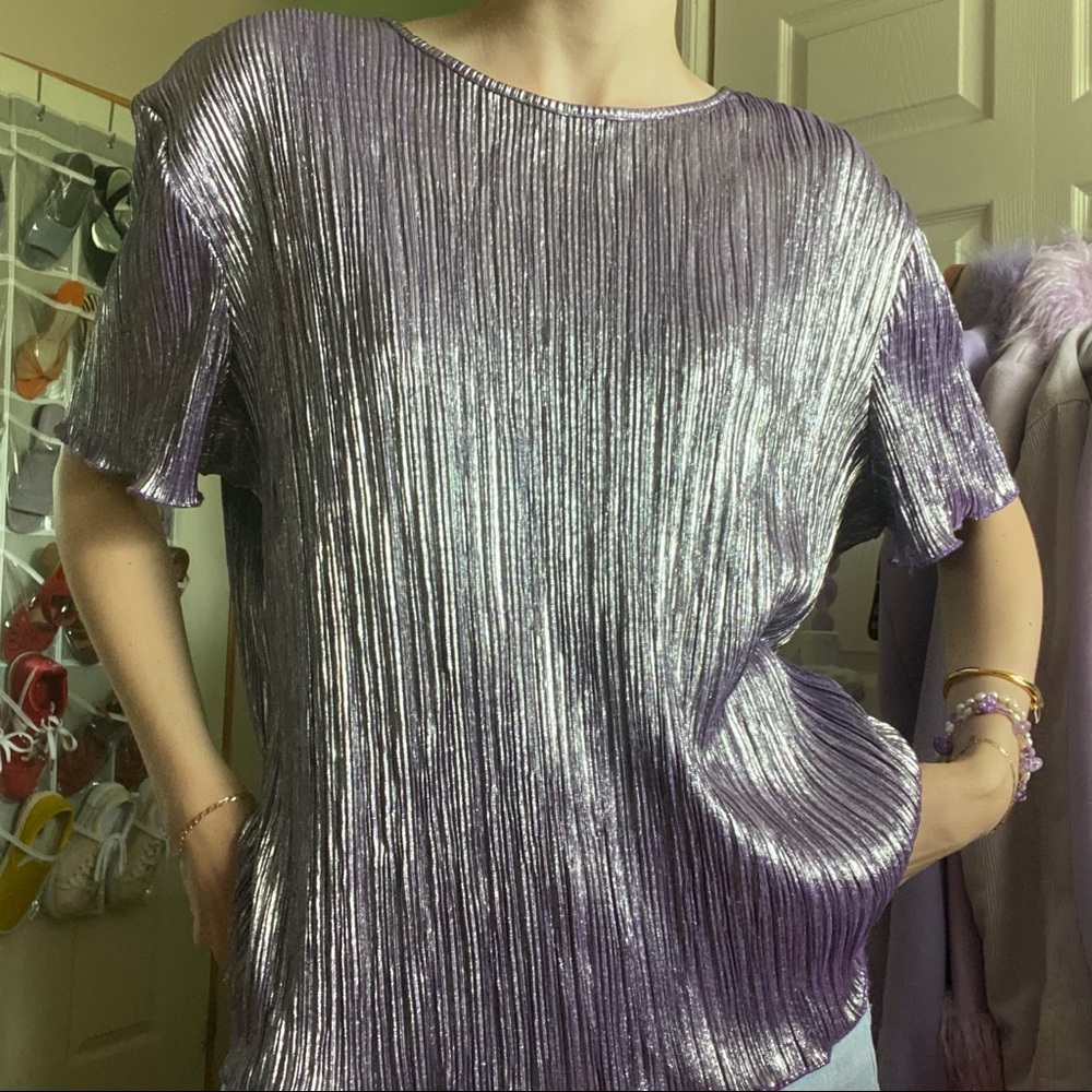 purple silver top 💜